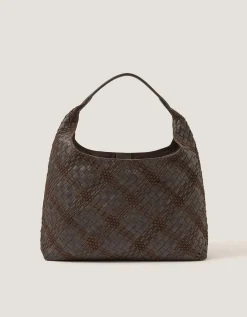 Adele Woven Leather Shoulder Bag