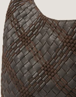 Adele Woven Leather Shoulder Bag