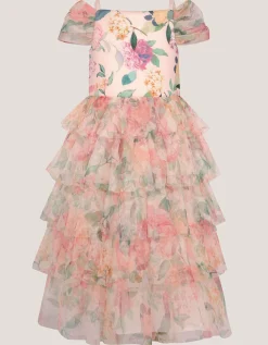 Agnes Floral Print Ruffle Tier Dress Multi