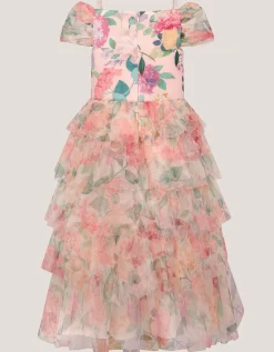 Agnes Floral Print Ruffle Tier Dress Multi