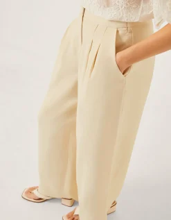 Alba Wide Leg Tailored Trousers Yellow