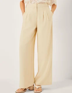Alba Wide Leg Tailored Trousers Yellow