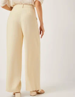 Alba Wide Leg Tailored Trousers Yellow