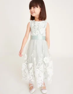 Alicia Embroidered Lace Maxi Dress Green
