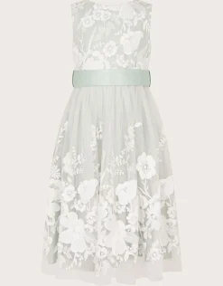 Alicia Embroidered Lace Maxi Dress Green