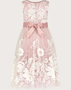 Alicia Embroidered Lace Maxi Dress Pink