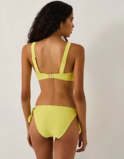 Alina Rib Bandeau Bikini Top Green