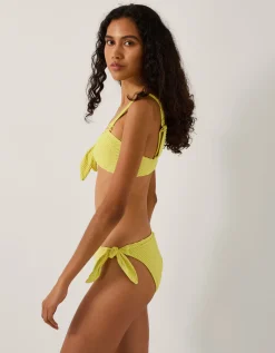 Alina Rib Tie-Side Bikini Bottom Green