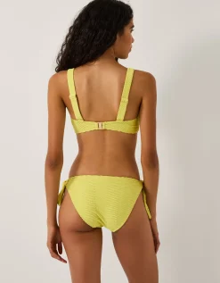 Alina Rib Tie-Side Bikini Bottom Green
