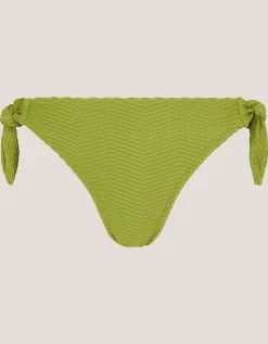 Alina Rib Tie-Side Bikini Bottom Green