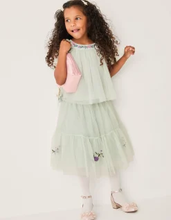 Amina Floral Tulle Top & Skirt Set Green