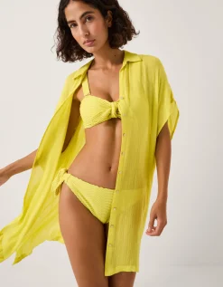 Anaka Beach Cover Up Shirt Green