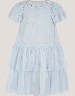 Anastasia Embellished Tulle Party Dress Blue