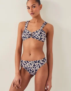 Ania Abstract Print Bikini Top Black