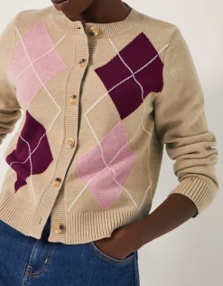 Anne Argyle Knitted Cardigan Camel
