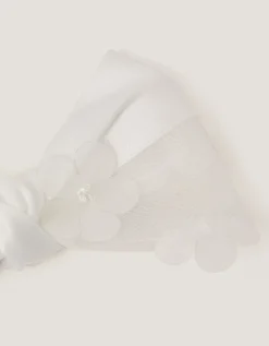 Appliqué Bow Hair Clip Ivory