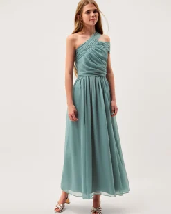 Arianna One-Shoulder Tulle Prom Dress Green