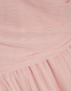 Arianna One-Shoulder Tulle Prom Dress Pink