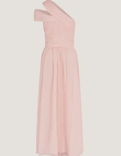 Arianna One-Shoulder Tulle Prom Dress Pink