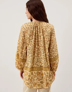 Ari Floral Print Blouse Yellow