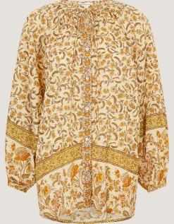 Ari Floral Print Blouse Yellow