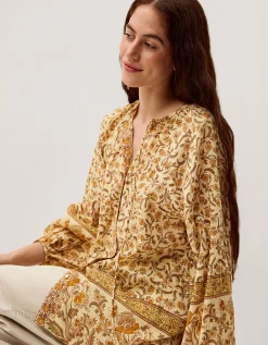 Ari Floral Print Blouse Yellow