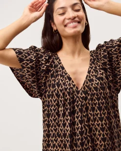 Arti Print Wide Leg Jumpsuit Black