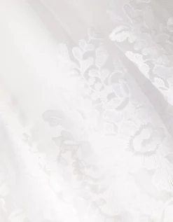 Athena Puff Sleeve Floral Communion Dress White