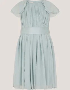 Ava Cape Sleeve Chiffon Bridesmaid Dress Green