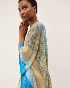 Ava Knit Beach Cover Up Blue
