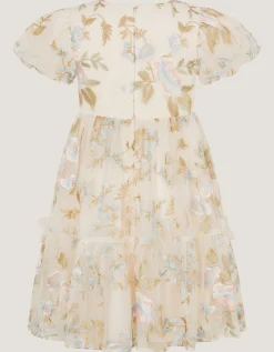 Azalea Ruffle Floral Embroidered Party Dress Multi