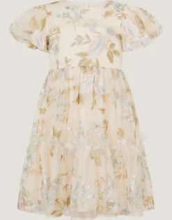Azalea Ruffle Floral Embroidered Party Dress Multi