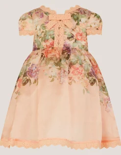Baby Alma Floral Print Lace Dress Multi