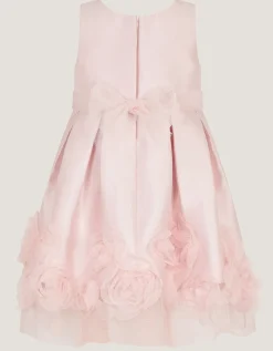 Baby Appliqué Rose Party Dress Pink