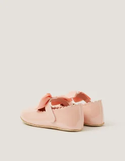 Baby Bow Patent Walker Shoes Pink