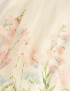 Baby Bryony Floral Embroidered Party Dress White
