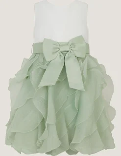 Baby Cancan Ruffle Party Dress Green