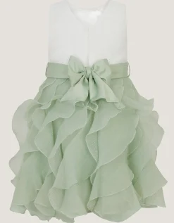 Baby Cancan Ruffle Party Dress Green