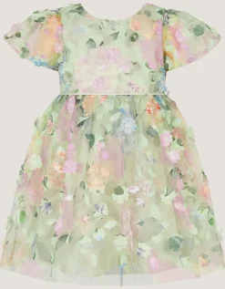 Baby Eliza Floral Appliqué Party Dress Multi