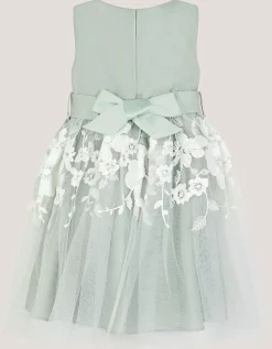 Baby Felicity Embroidered Floral Dress Green