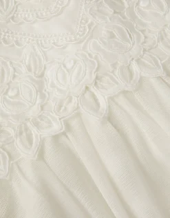 Baby Floella Floral Lace Dress Ivory