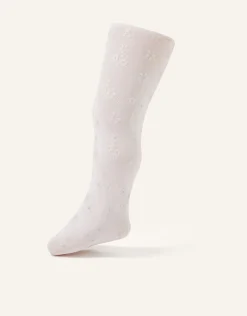 Baby Floral Print Tights Pink
