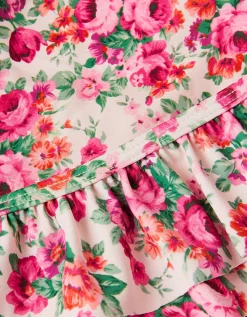 Baby Floral UPF50+ Rash Vest Swim Set Pink