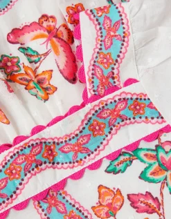 Baby Jelena Butterfly Print Dress Ivory