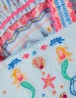 Baby Mermaid Print Dress Blue