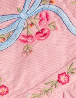 Baby Mon Cheri Embroidered Dungaree & Top Set Pink