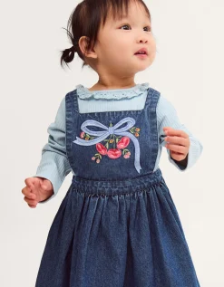 Baby Mon Cheri Top & Chambray Dress Set Blue