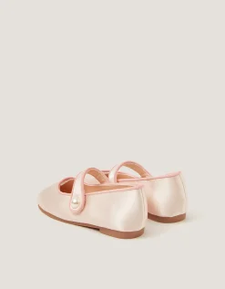 Baby Pearl Strap Satin Walker Shoes Ivory