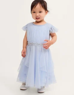 Baby Pennie Mesh Party Dress Blue
