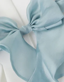 Baby Polly Cap Sleeve Bow Party Dress Ivory